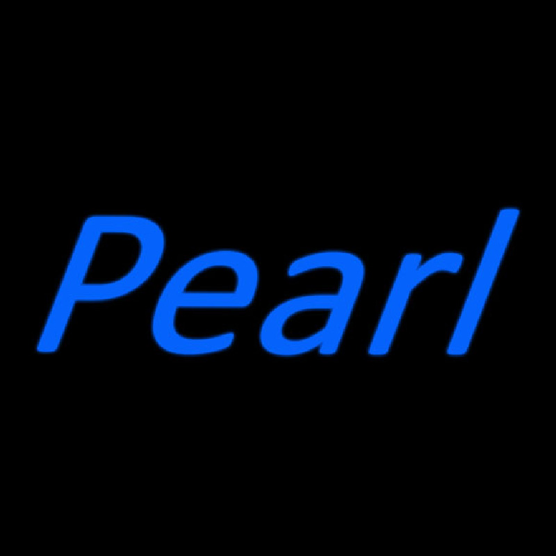 Blue Pearl Cursive Neonskylt