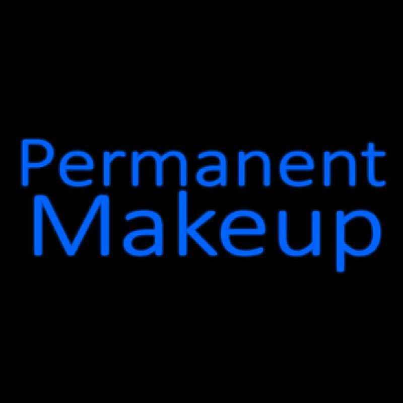 Blue Permanent Makeup Neonskylt