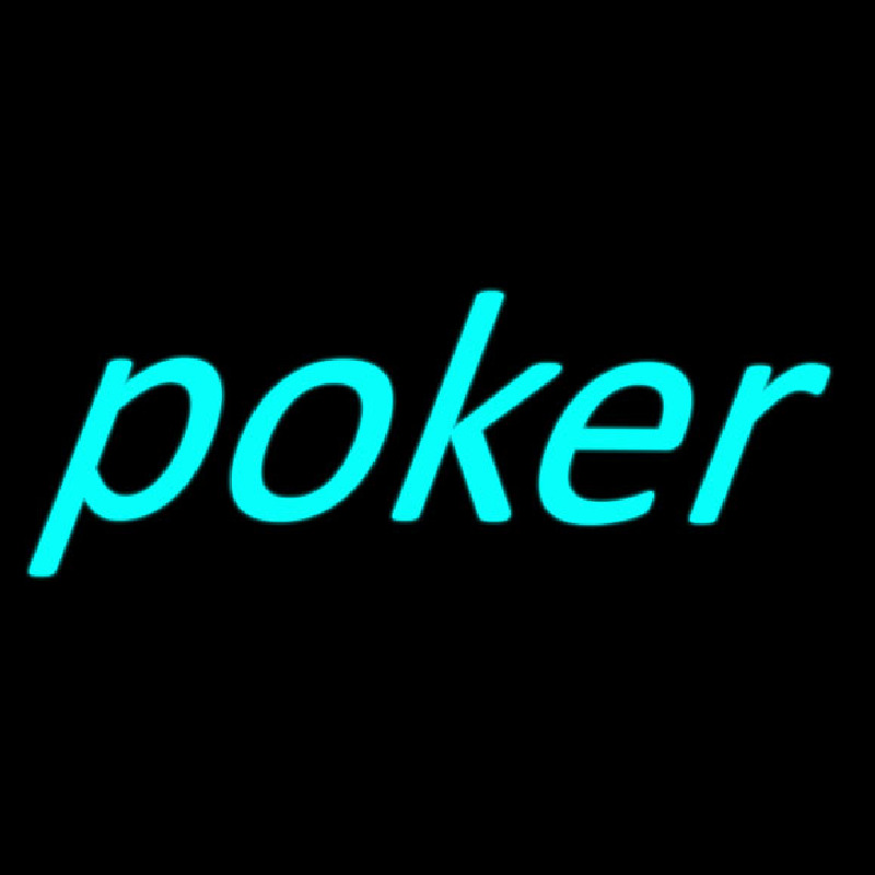 Blue Poker Neonskylt