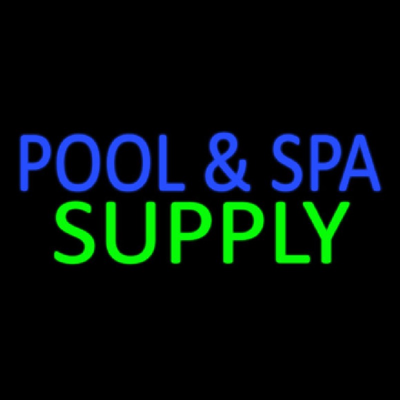 Blue Pool And Spa Green Supply Neonskylt