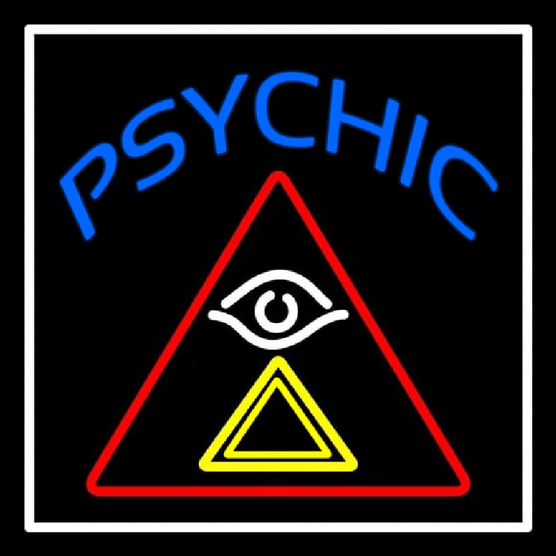 Blue Psychic Logo Neonskylt