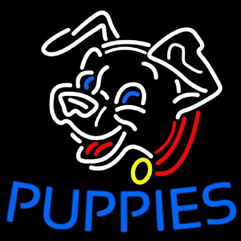 Blue Puppies Neonskylt