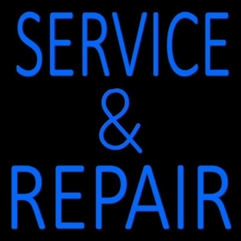 Blue Service And Repair 1 Neonskylt