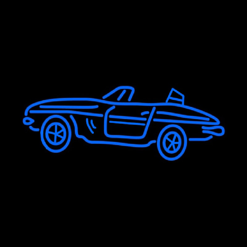 Blue Sport Car Neonskylt