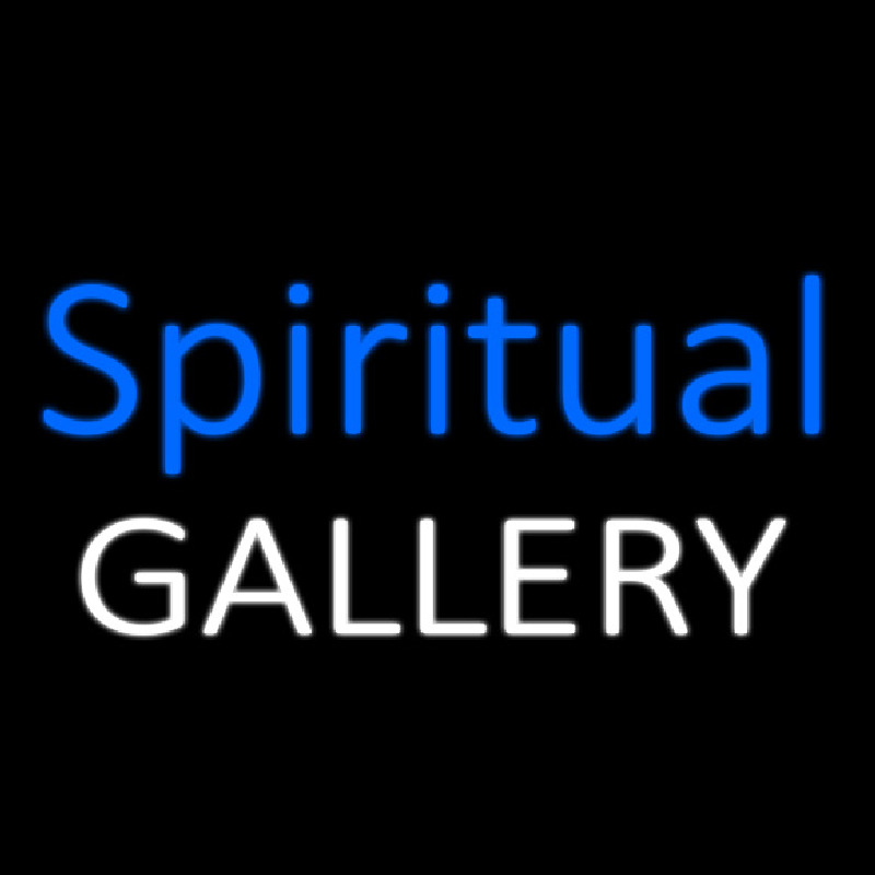 Blue Spritual Gallery Neonskylt