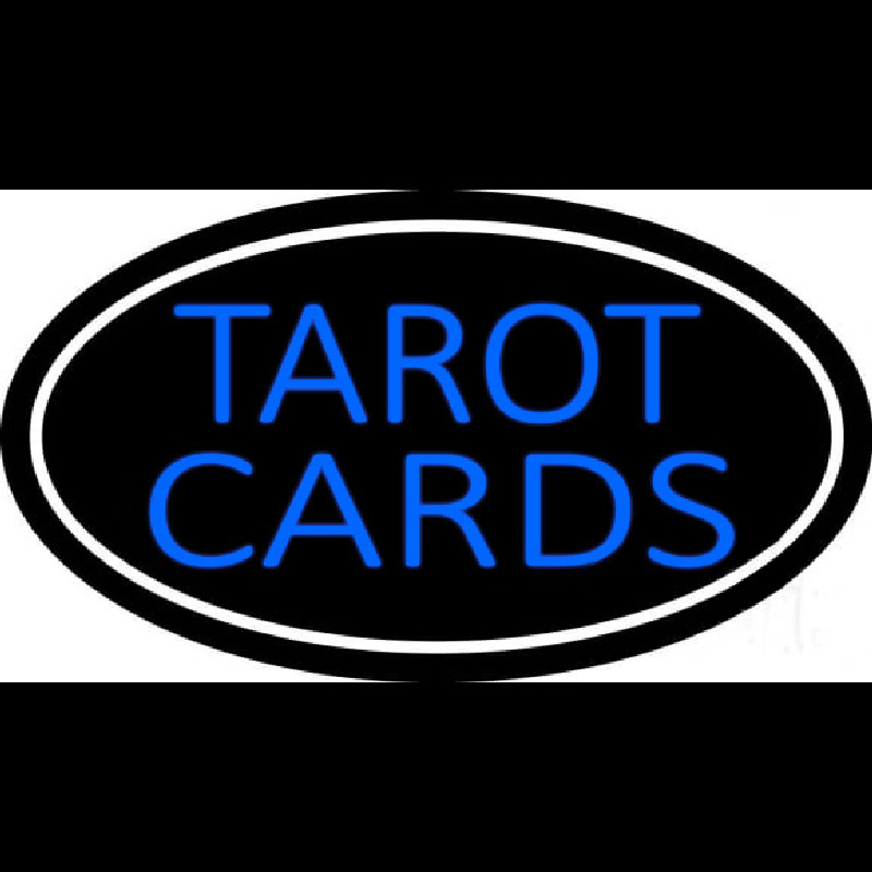Blue Tarot Cards With Blue Border Neonskylt