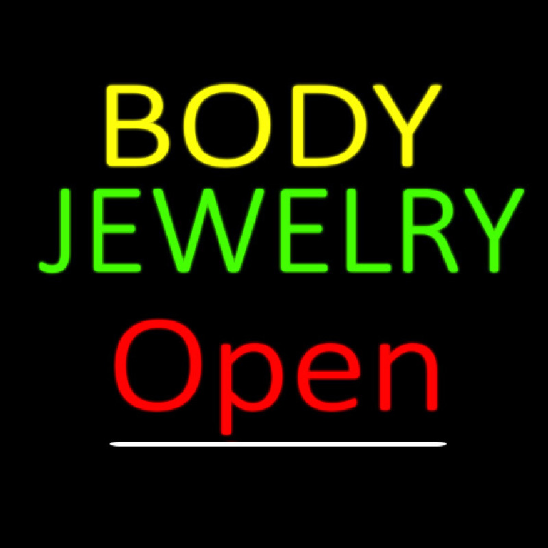 Body Jewelry Open Red Neonskylt
