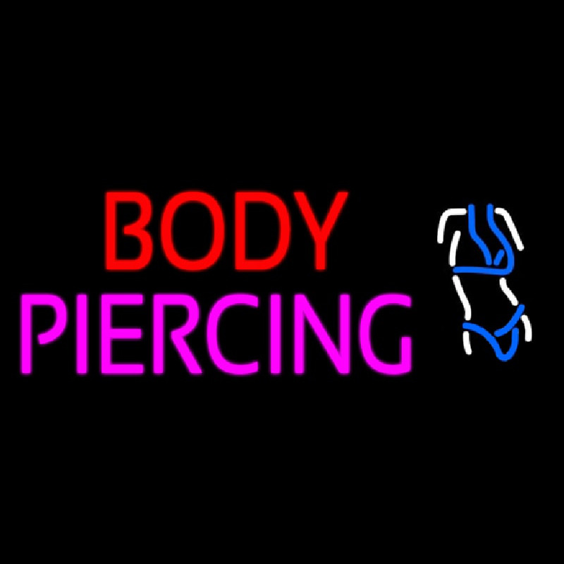 Body Piercing Logo Neonskylt