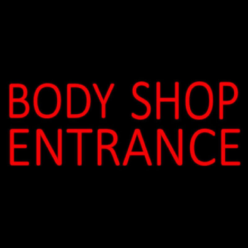 Body Shop Entrance 3 Neonskylt