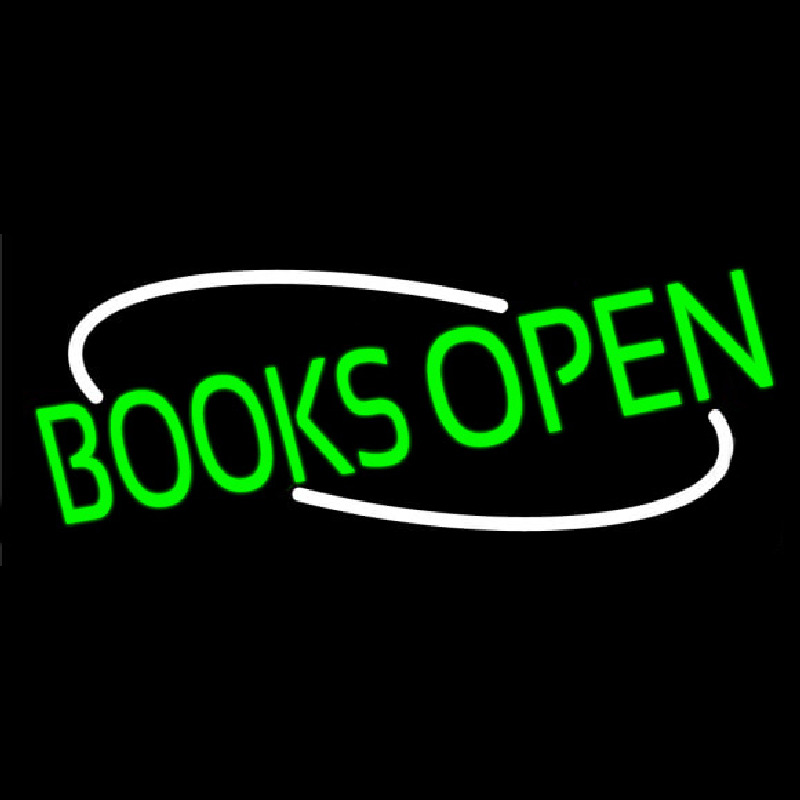 Books Open Neonskylt