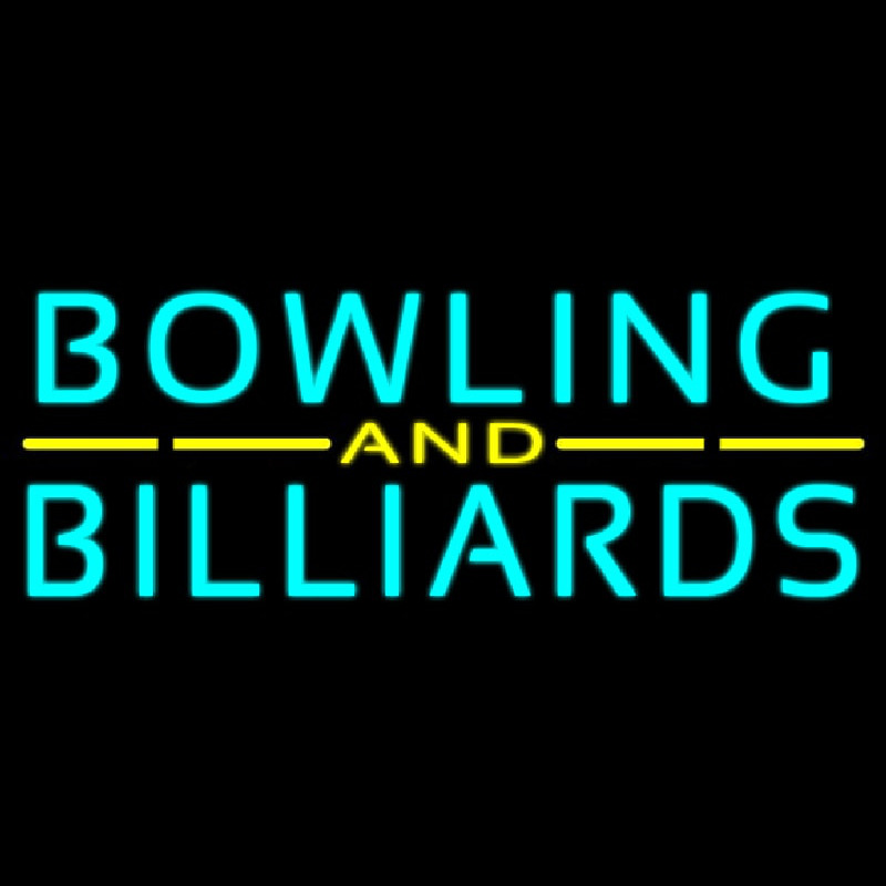 Bowling And Billiards 3 Neonskylt