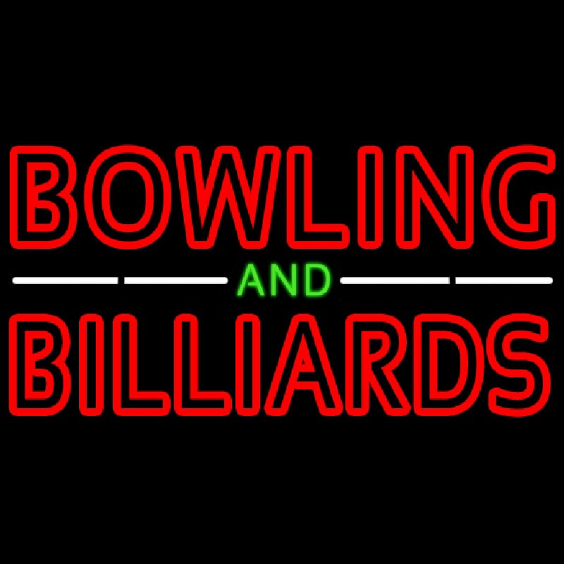 Bowling And Billiards Neonskylt