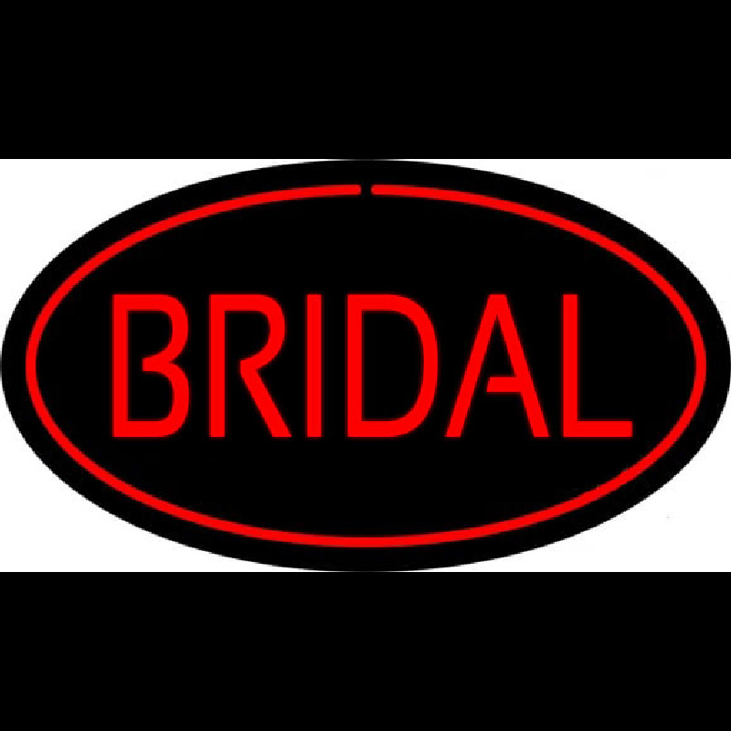 Bridal Block Oval Red Neonskylt