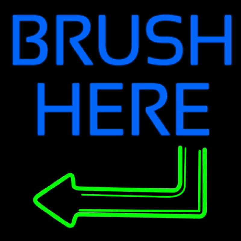 Brush Here Neonskylt