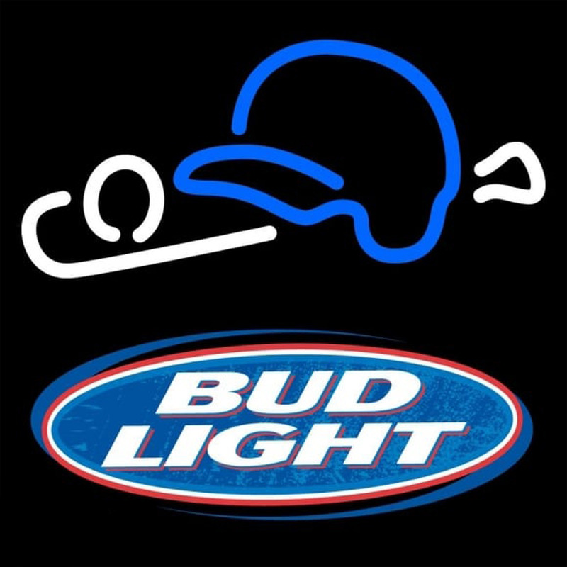 Bud Light Baseball Beer Sign Neonskylt