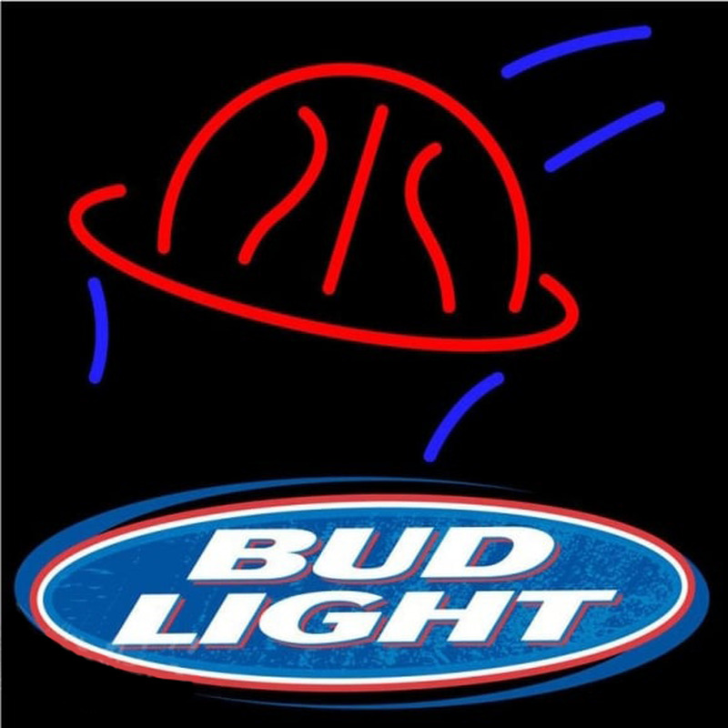 Bud Light Basketball Beer Sign Neonskylt