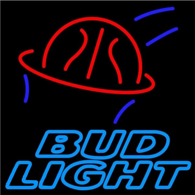 Bud Light Basketball Beer Sign Neonskylt