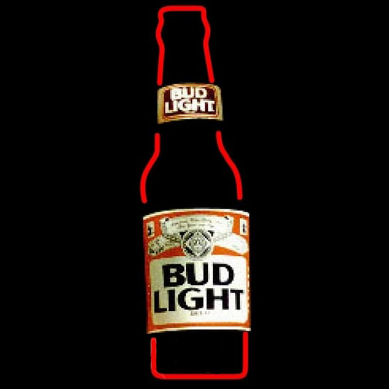 Bud Light Bottle Beer Sign Neonskylt