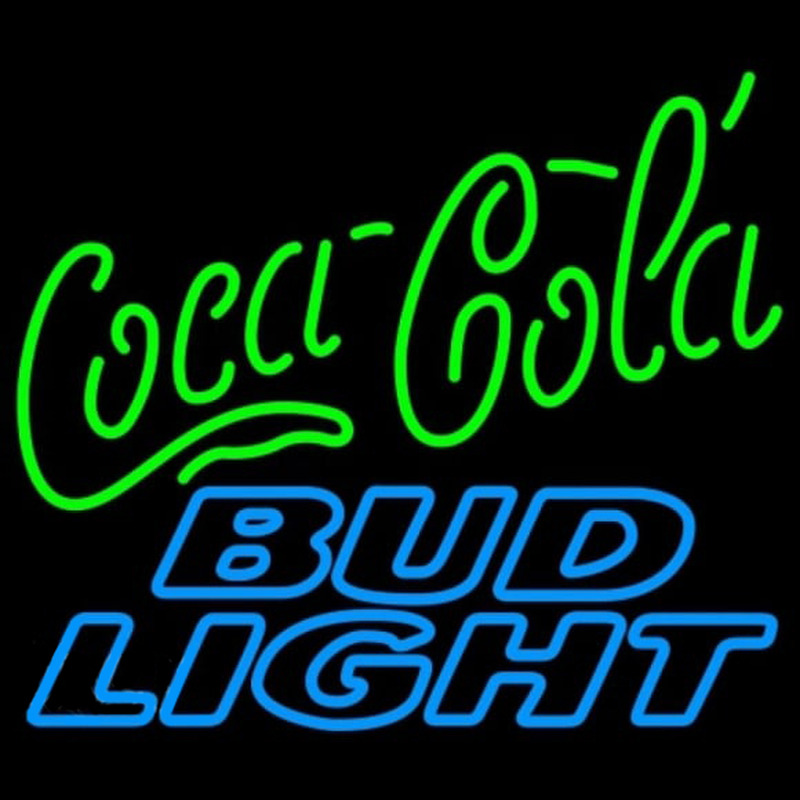 Bud Light Coca Cola Green Neonskylt