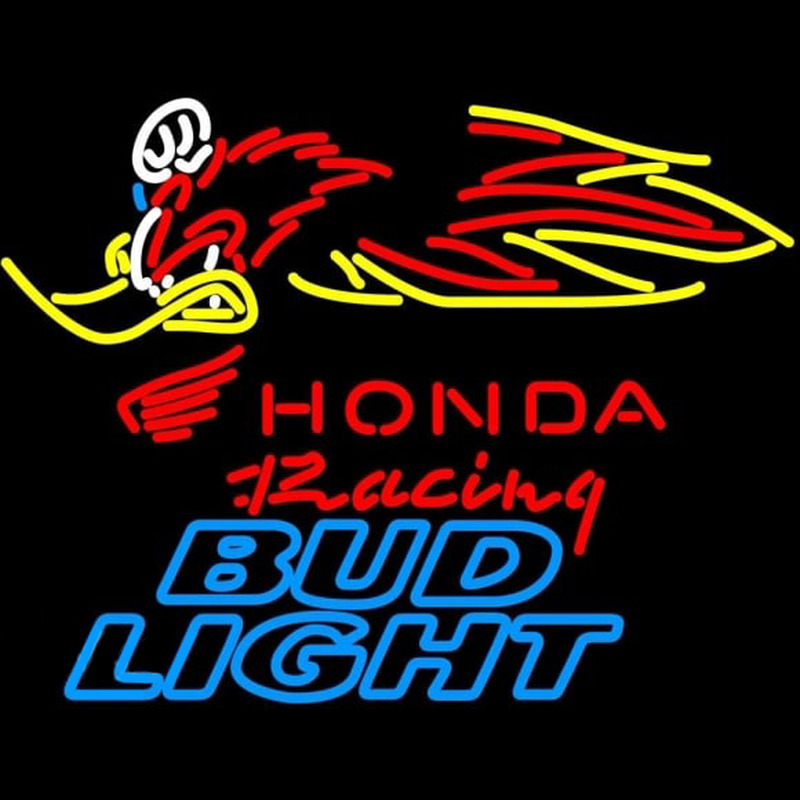 Bud Light Honda Racing Woody Woodpecker Crf 250450 Beer Sign Neonskylt