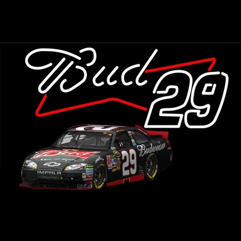 Bud Nascar 29 Neonskylt