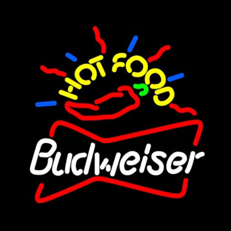 Budweiseer Hot Food Neonskylt