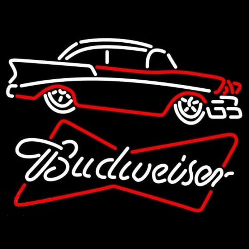 Budweiser 57 Chevy Neonskylt