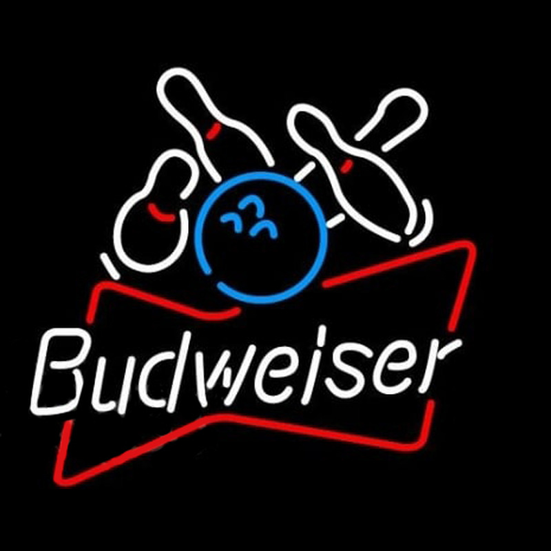 Budweiser Bowling Ball Neonskylt