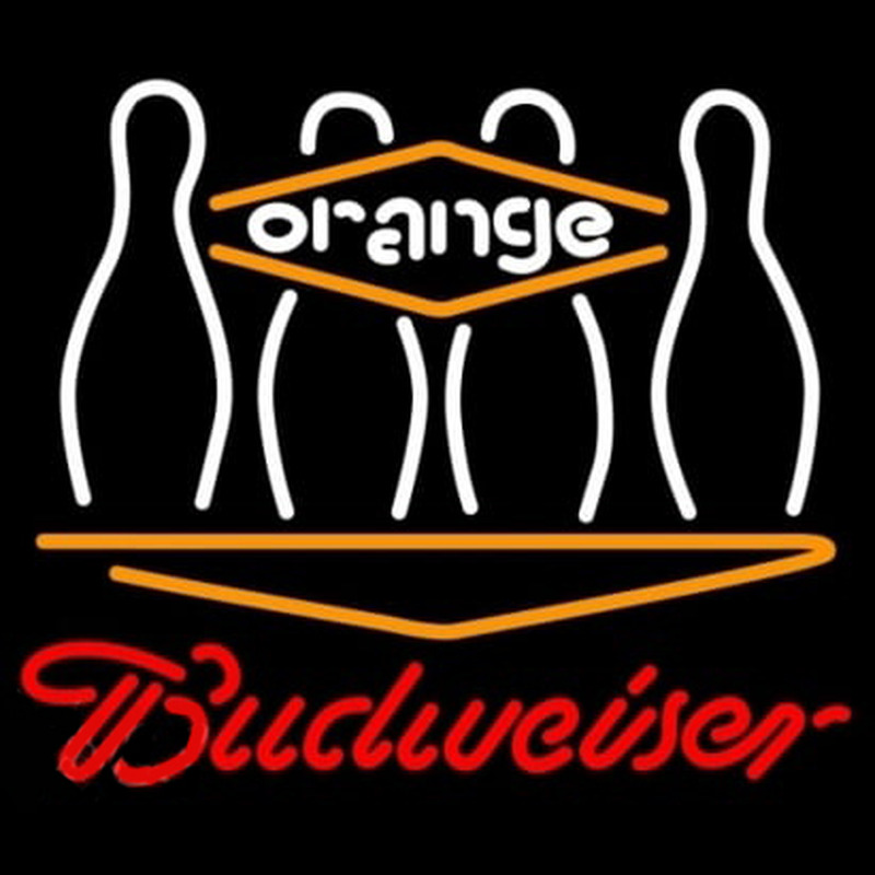 Budweiser Bowling Orange Neonskylt