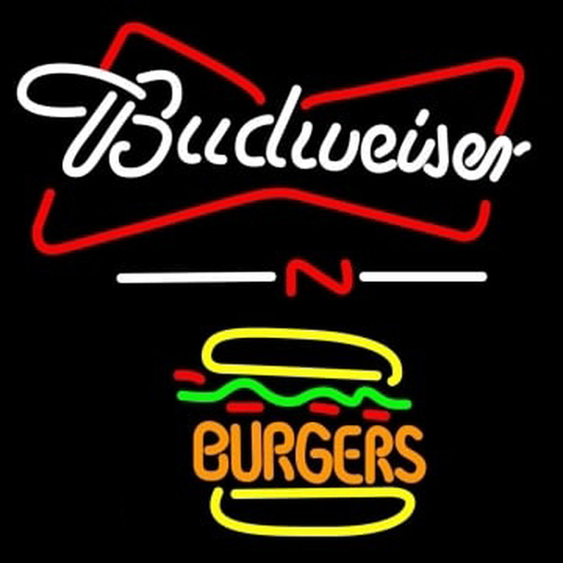 Budweiser Burgers Neonskylt