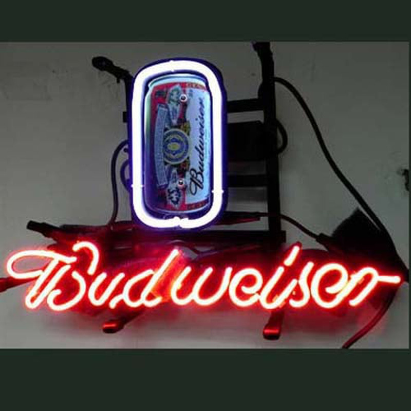 Budweiser Can Öl Bar Neonskylt