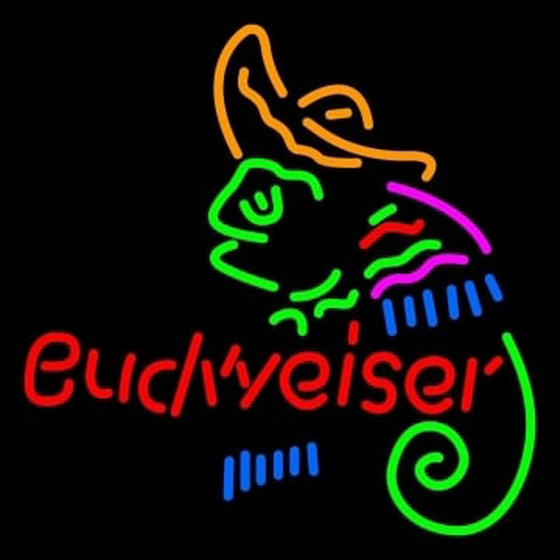 Budweiser Chameleon Neonskylt