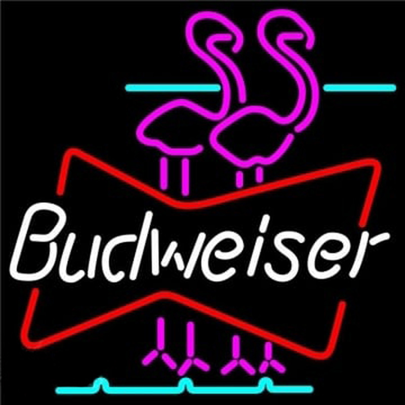 Budweiser Flamingo Neonskylt