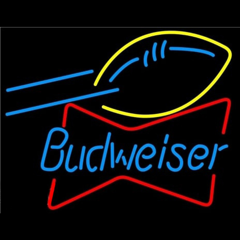 Budweiser Football Bowtie Neonskylt