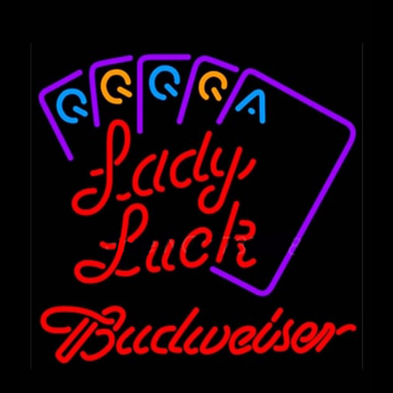 Budweiser Lady Luck Series Neonskylt