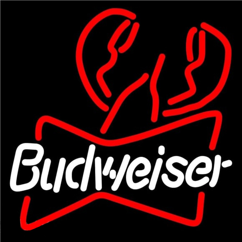 Budweiser Lobster Beer Sign Neonskylt