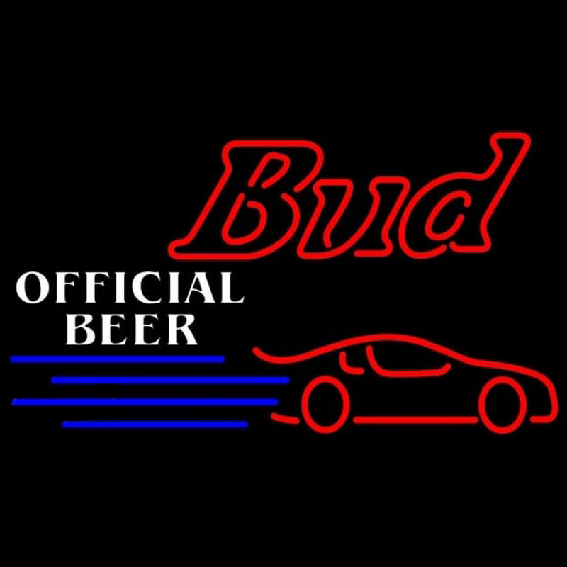 Budweiser Offical Nascar 2 Beer Sign Neonskylt