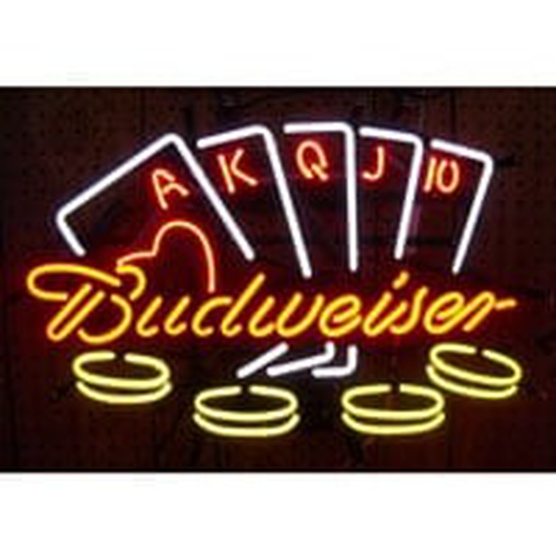 Budweiser Poker Neonskylt