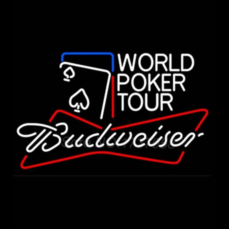 Budweiser World Poker Tour Neonskylt