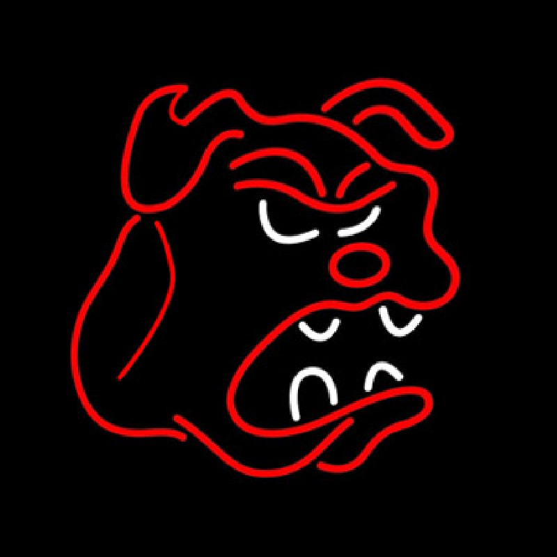 Bull Dog Logo Neonskylt