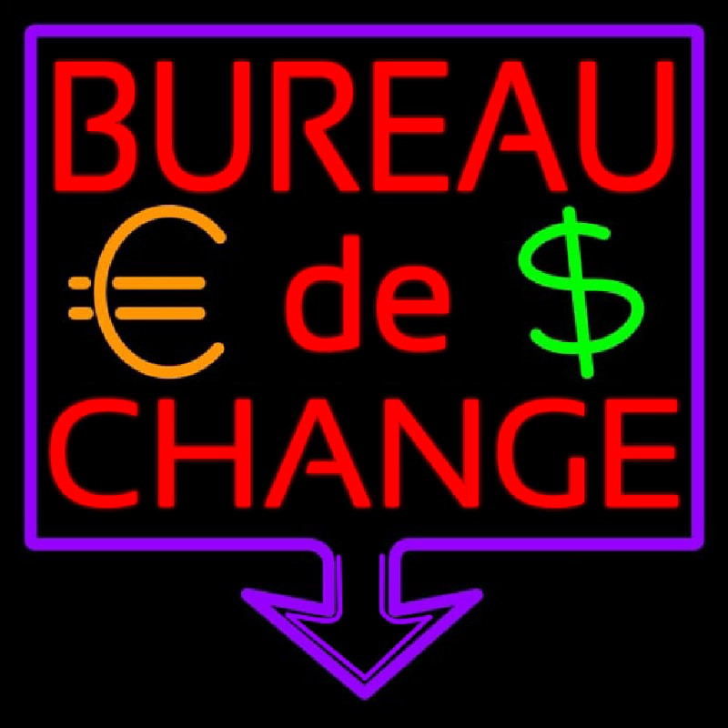 Bureau De Change Neonskylt
