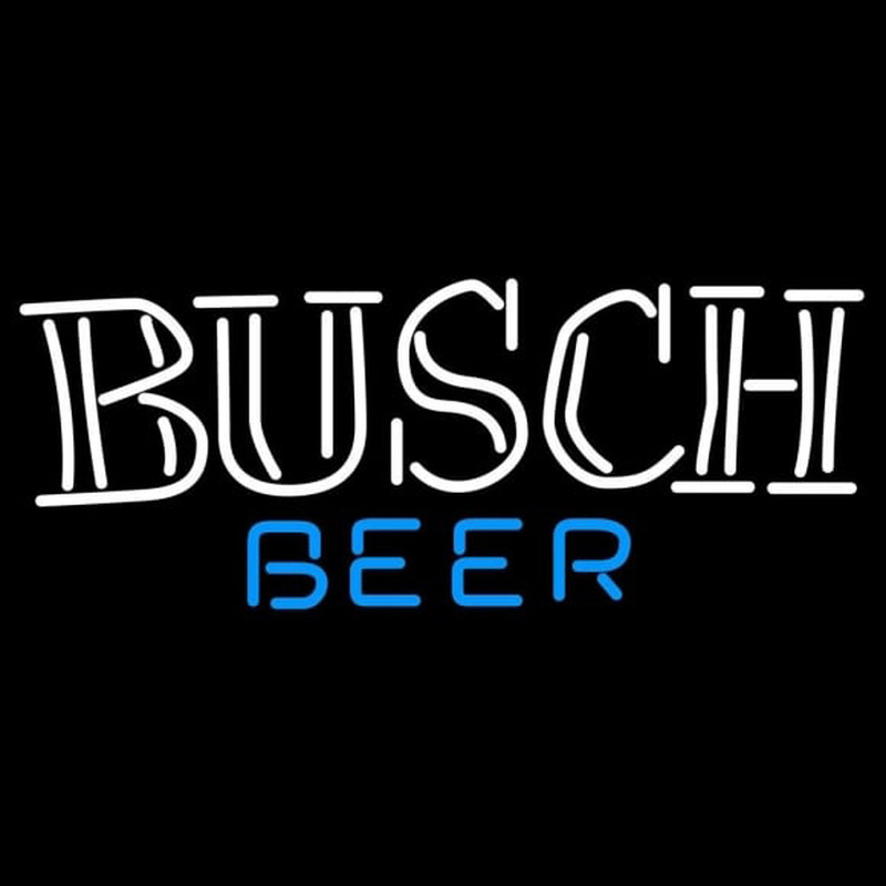 Busch Double Stroke Word Beer Sign Neonskylt