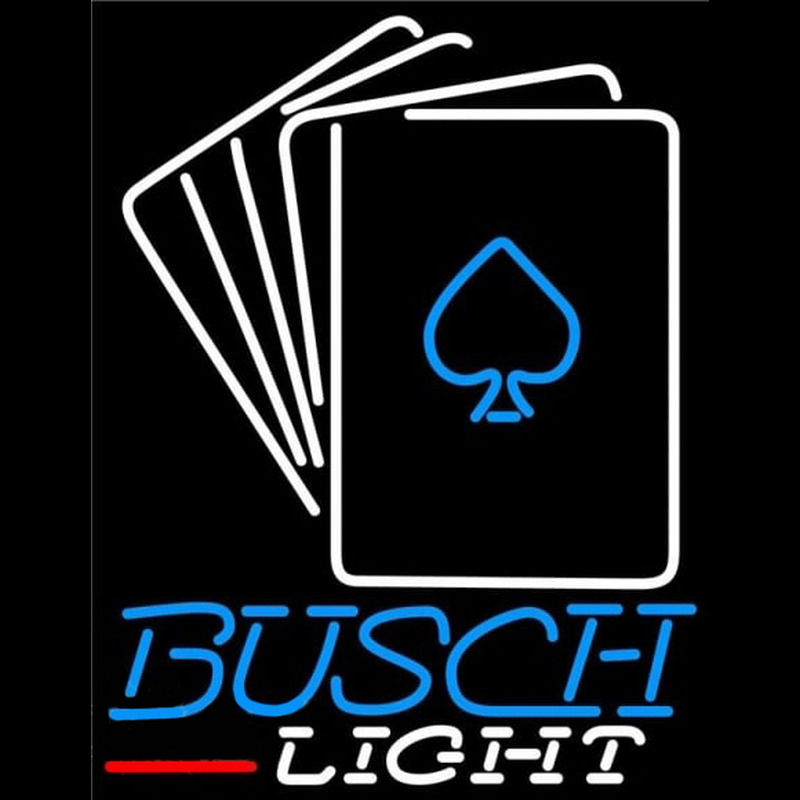 Busch Light Cards Beer Sign Neonskylt