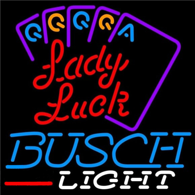 Busch Light Lady Luck Series Beer Sign Neonskylt