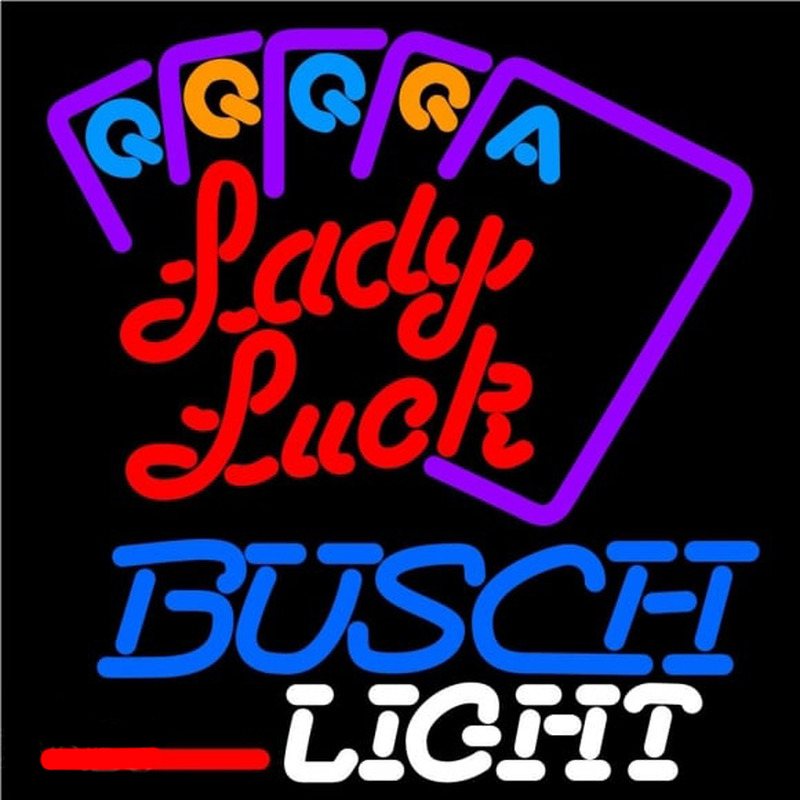 Busch Light Lady Luck Series Beer Sign Neonskylt