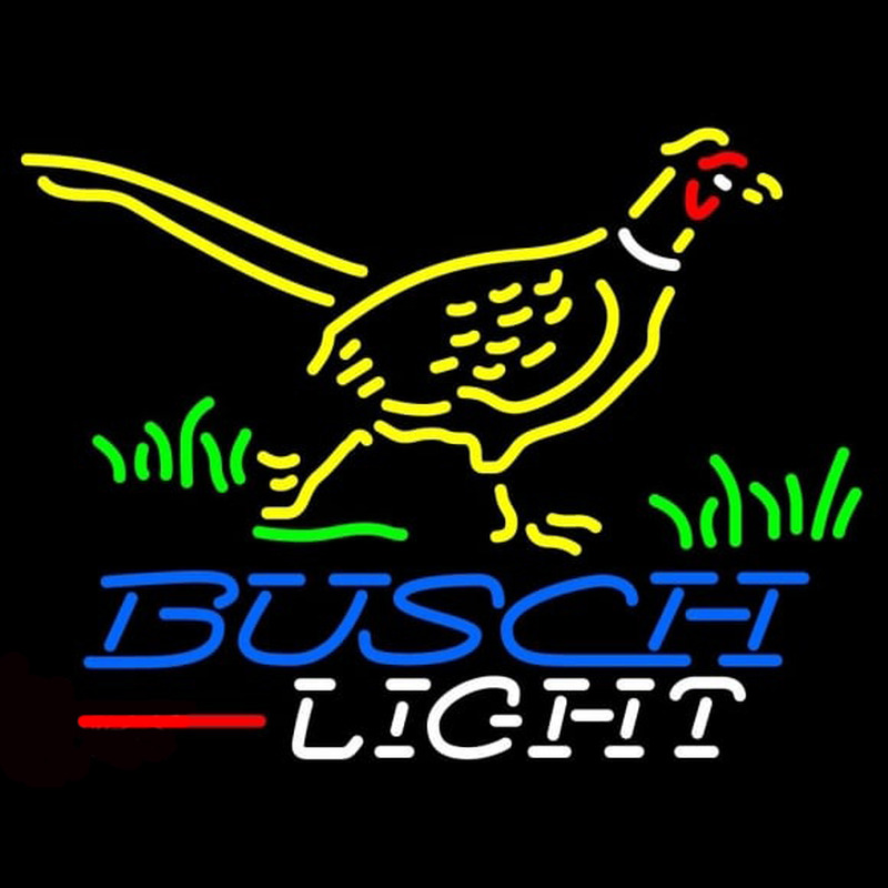 Busch Light Pheasant Beer Sign Neonskylt