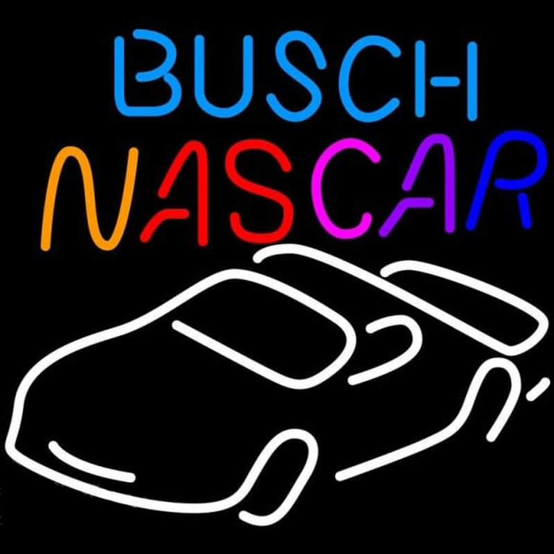 Busch Nascar Beer Sign Neonskylt