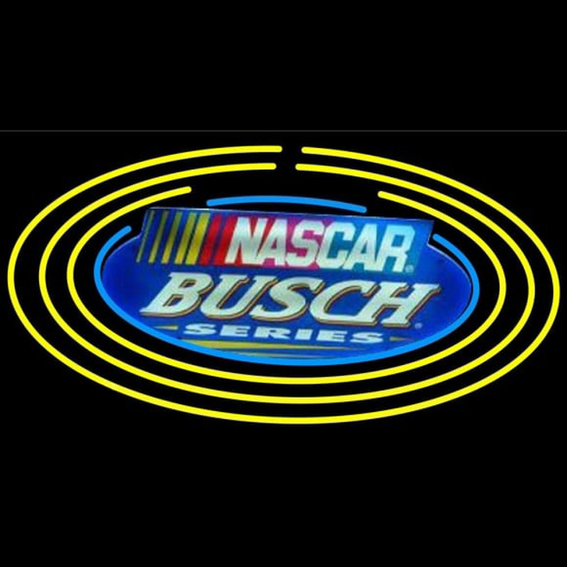 Busch Nascar Oval Beer Sign Neonskylt