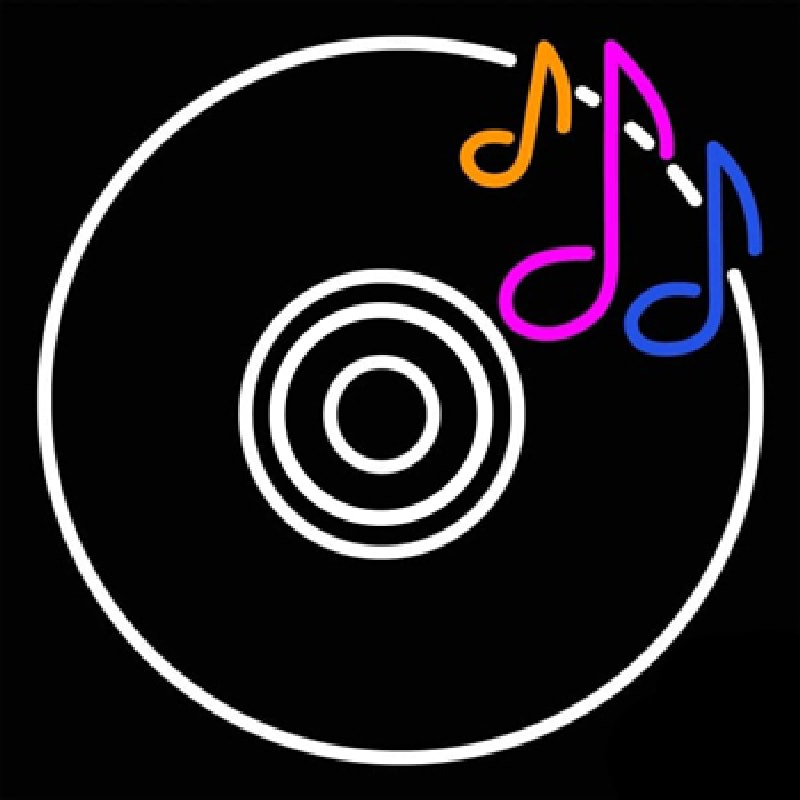 CD Musical Note Neonskylt