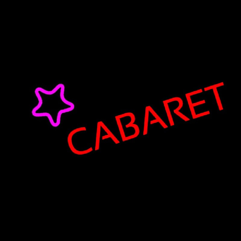 Cabaret Star Logo Neonskylt